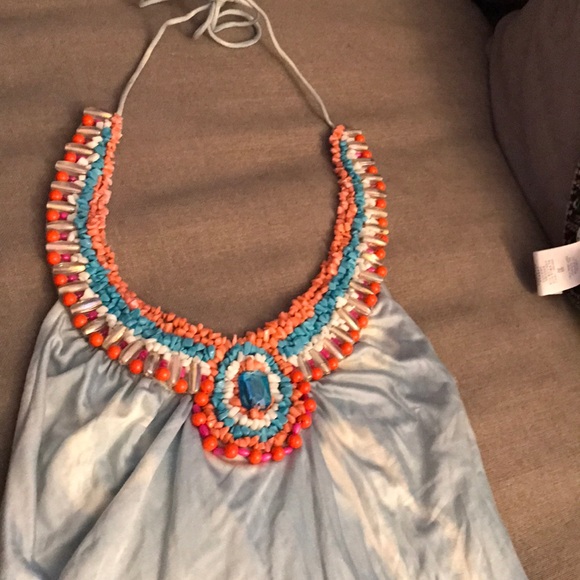 Cynthia Rose Beaded Halter Top - Picture 3 of 4